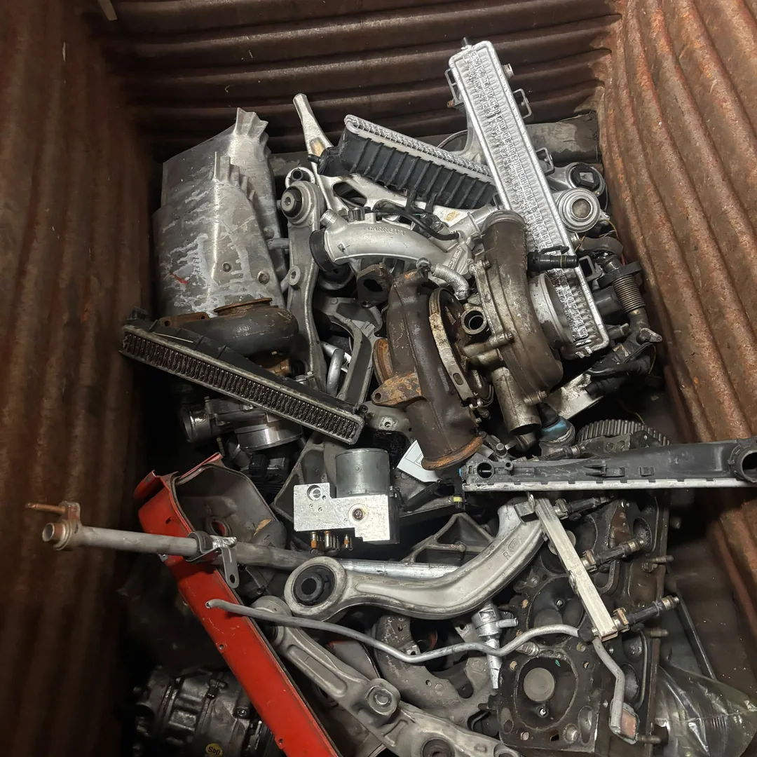 Aluminum scrap metal ready for recycling